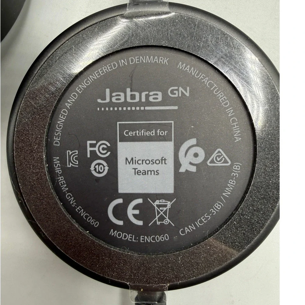 Jabra Evolve 40 Wired Stereo Headset Microsoft Teams USB 3.5mm ENC060 Black